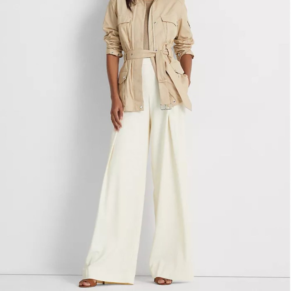 LAUREN RALPH LAUREN Women's Pleated Crepe Wide-Leg Pants